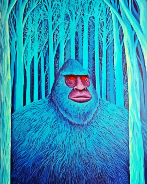 Red Eyed Sasquatch Paint By Number