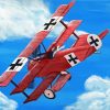 Red Triplane Aircraft Paint By Number