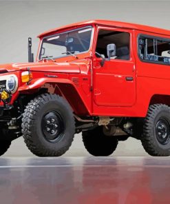 Red Toyota Landcruiser Paint By Number