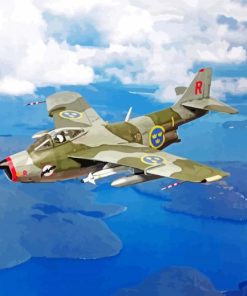 Saab 29 Tunnan Paint By Number