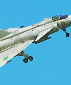 Saab 37 Viggen Paint By Number