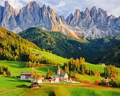 Santa Maddalena Italy Paint By Number