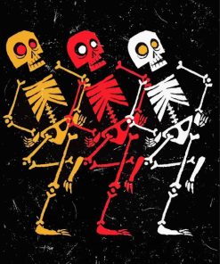 Skeletons Dancing Paint By Number