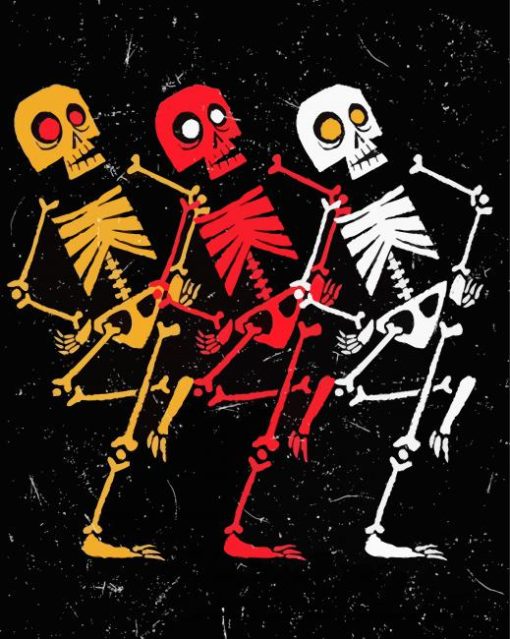 Skeletons Dancing Paint By Number