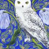 Snowy White Owl And Plants Paint By Number