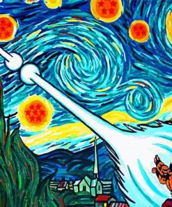 Son Goku Starry Night Paint By Number