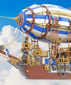 Steampunk Airship Paint By Number