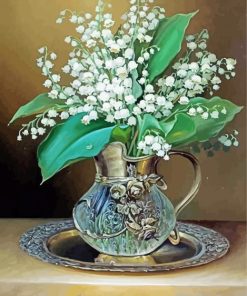 Still Life Lily Of Valley Vase Paint By Number