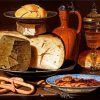 Still Life With Cheeses Almonds And Pretzels Clara Peeters Paint By Number