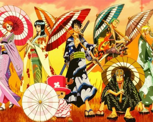 Straw Hat Crew One Piece Samurai Paint By Number