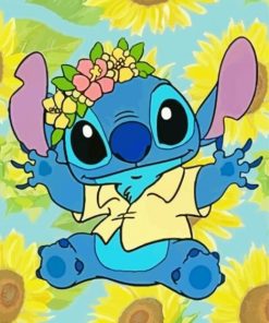 Sunflower Disney Stitch Paint By Number