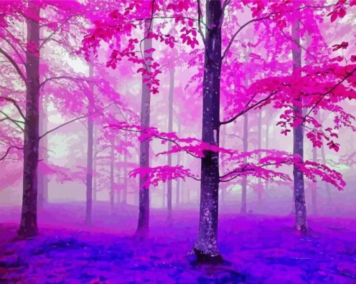 The Pink Forest Paint By Number