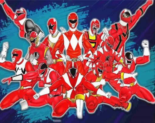 The Red Rangers Paint By Number