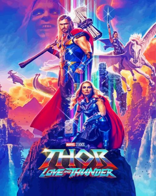 Thor Love And Thunder Poster Paint By Number