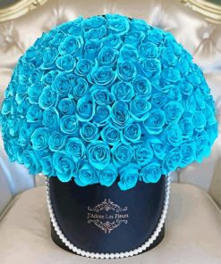 Turquoise Flowers Bouquet Paint By Number