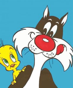 Tweety And Sylvester Cat Paint By Number