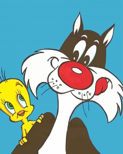 Tweety And Sylvester Cat Paint By Number