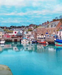 UK Padstow Harbour Paint By Number