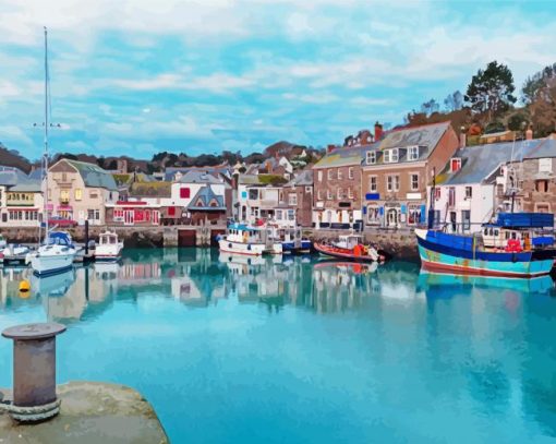 UK Padstow Harbour Paint By Number