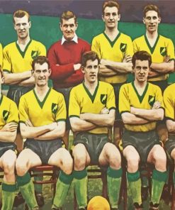 Vintage Norwich City Players Paint By Number