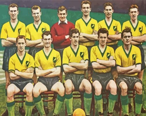 Vintage Norwich City Players Paint By Number