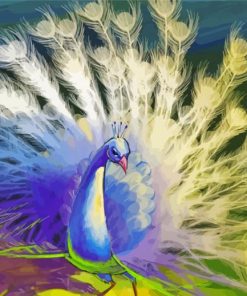 White Peacock Art Paint By Number