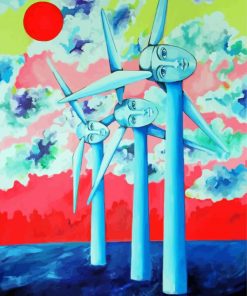 Wind Turbine Art Paint By Number