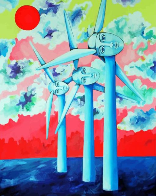 Wind Turbine Art Paint By Number