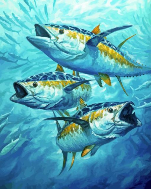 Yellowfin Tuna Fishes Paint By Number