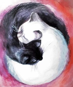 Yin Yang Cats Paint By Number