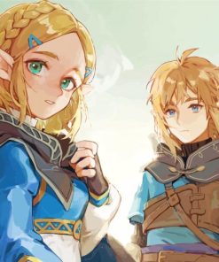 Zelda And Link Characters Paint By Number