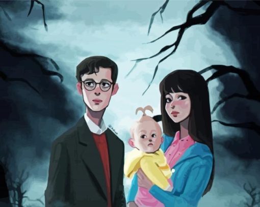 A Series Of Unfortunate Events Art Characters Paint By Number