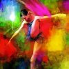 Abstract Dancer With Colors Paint By Number