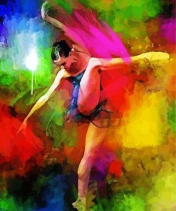 Abstract Dancer With Colors Paint By Number