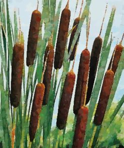 Aesthetic Cattails Paint By Number