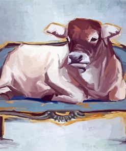 Aesthetic Cow On Chair Paint By Number