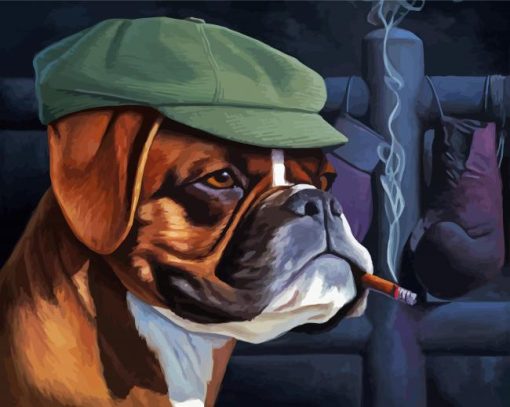 Aesthetic Dog With Cigar Paint By Number