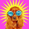 Aesthetic Dog With Glasses Art Paint By Number