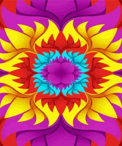 Aesthetic Flower Kaleidoscope Paint By Number