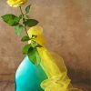 Aesthetic Flowers In Turquoise Vase Paint By Number