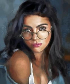 Aesthetic Girl With Glasses Paint By Number