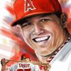 Aesthetic Mike Trout Illustartion Paint By Number