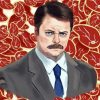 Aesthetic Ron Swanson Illustration Paint By Number