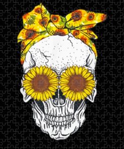 Aesthetic Skull Sunflower Paint By Number