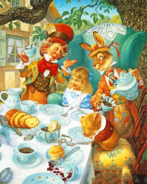 Aesthetic Tea Party Art Paint By Number