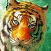 Aesthetic Tiger Head Art Paint By Number