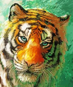 Aesthetic Tiger Head Art Paint By Number