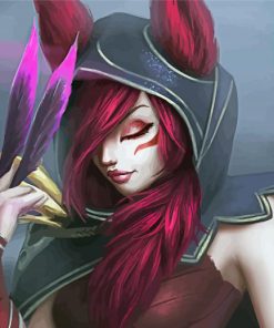 Aesthetic Xayah Illustration Paint By Number