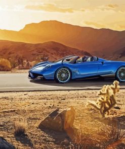 Aesthetic Blue Pagani Huayra Paint By Number