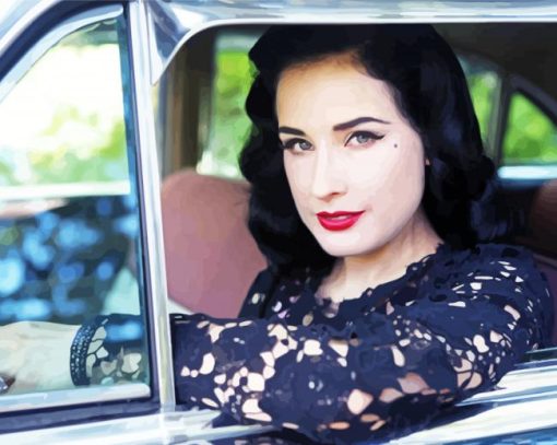 Aesthetic Dita Von Teese Paint By Number